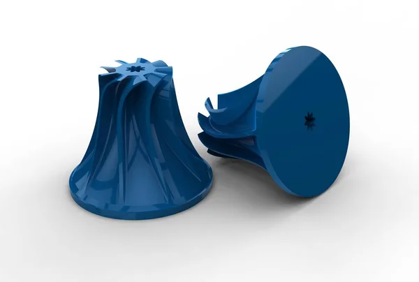 Ilustración 3D de impulsores turbo — Foto de Stock
