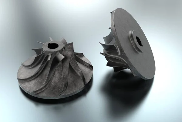 turbo çarklar 3D çizimi