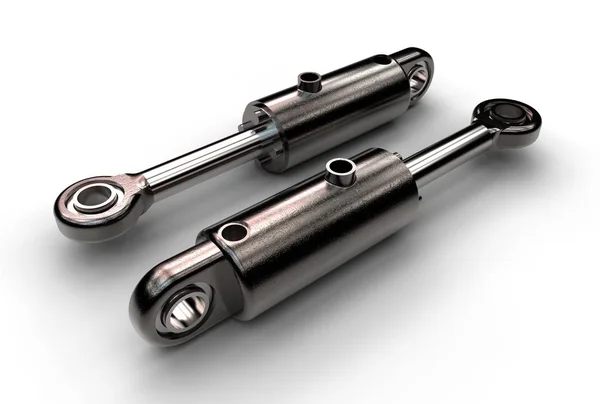 3d illustration of hydraulic cylinder — Stock Photo, Image