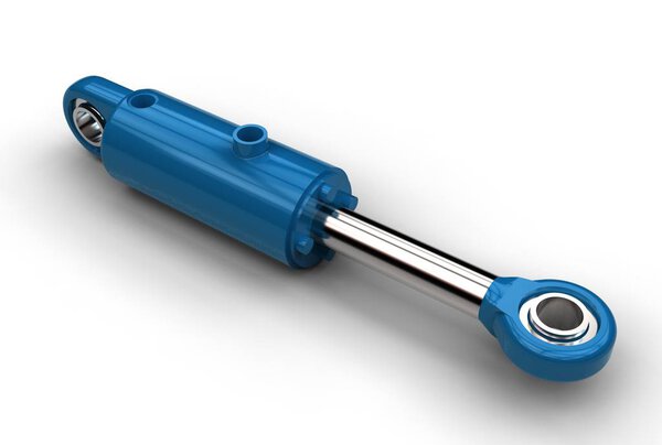 3d illustration of hydraulic cylinder