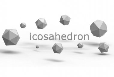 icosahedron 3D çizimi