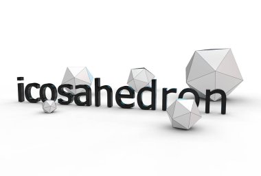 icosahedron 3D çizimi