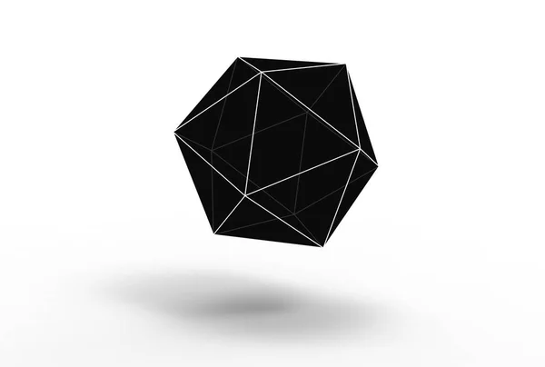 正二十面体の 3 d イラストレーション — ストック写真