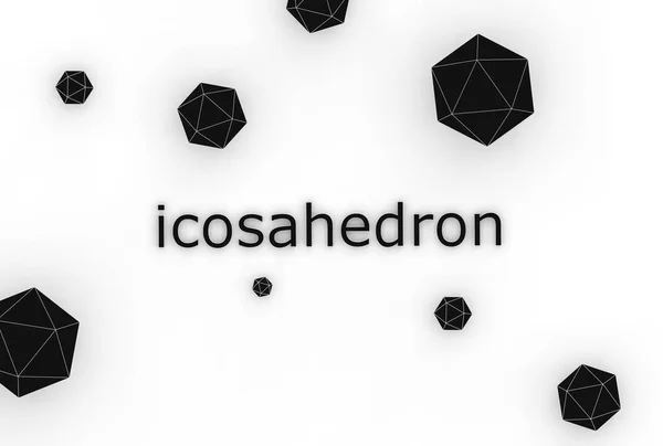 Ilustración 3d de icosaedro —  Fotos de Stock