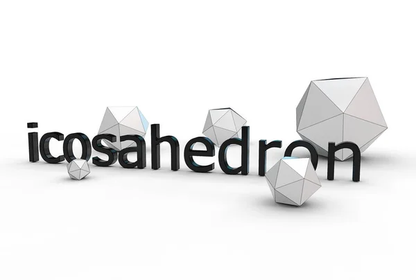 Ilustración 3d de icosaedro —  Fotos de Stock