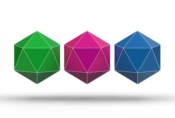 icosahedron 3D çizimi