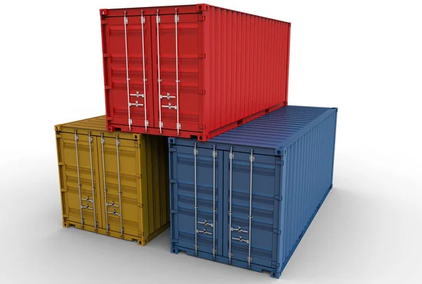 3D illustration av iso-container — Stockfoto