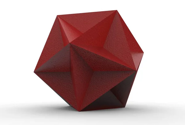 Illustration Fantastiska Dodecahedron Isolerad Vit — Stockfoto