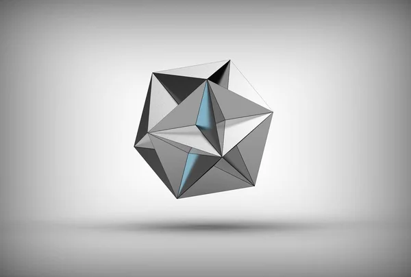 Illustration Fantastiska Dodecahedron Isolerad Vit — Stockfoto