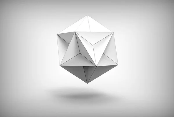白で隔離大十二面体の イラストレーション — ストック写真