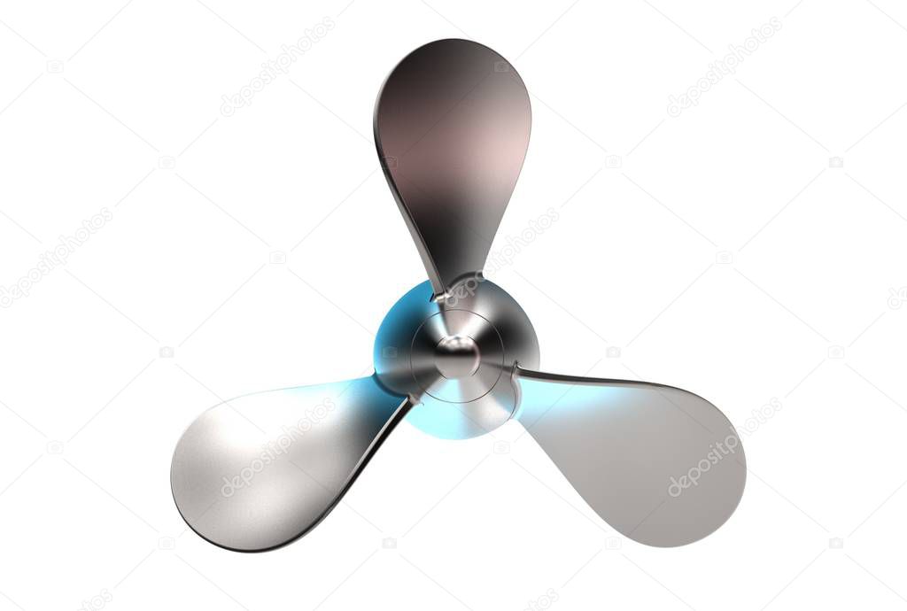 3d illustration of propeller isolated on white