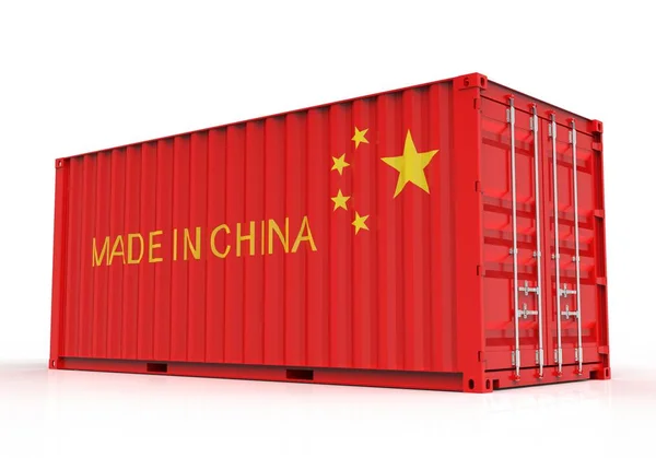 Illustration China Containers Isolated White — Stock Photo, Image