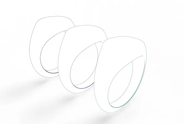 Illustration Signet Ring Isolated White — Stock Photo, Image