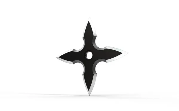 Illustration Ninja Shuriken Isolé — Photo