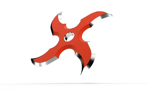 Illustrazione Ninja Shuriken Isolato — Foto Stock