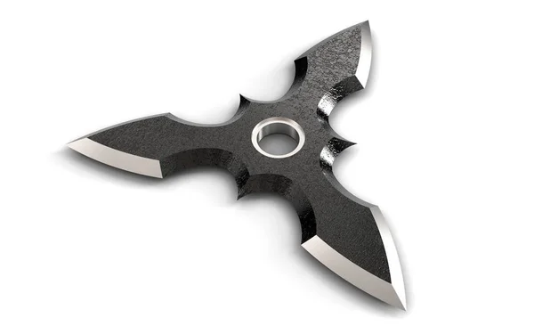 Ilustração Ninja Shuriken Isolado — Fotografia de Stock