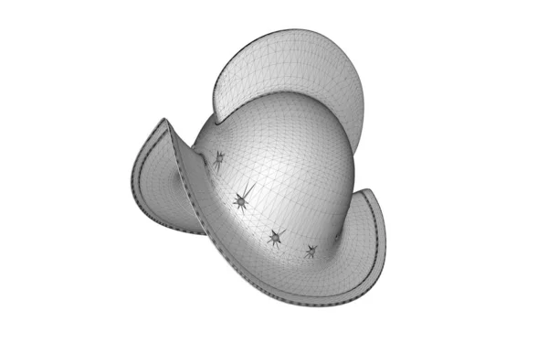 征服者死亡头盔隔离的3D示例 — 图库照片