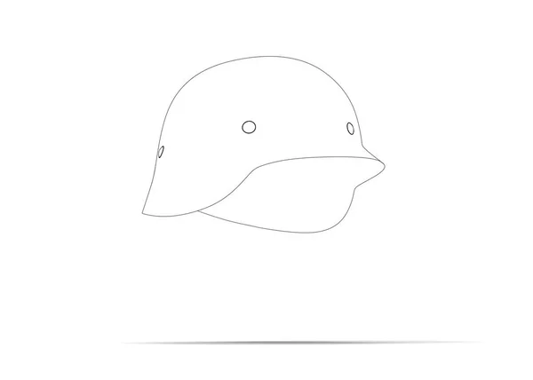 Illustrazione Casco Militare Isolato Diversi Background — Foto Stock