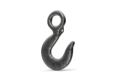 3d illustration of the  crane hook isolated on white