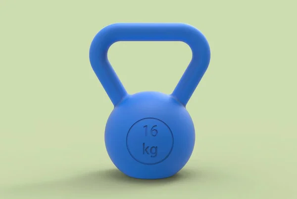 Kettlebell Boyutlu Çizimi Izole Edildi — Stok fotoğraf