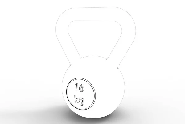 Illustration Kettlebell Isolated — Stock Photo, Image