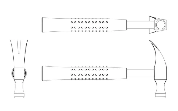 Ilustracja Izolowanego Młotka — Zdjęcie stockowe