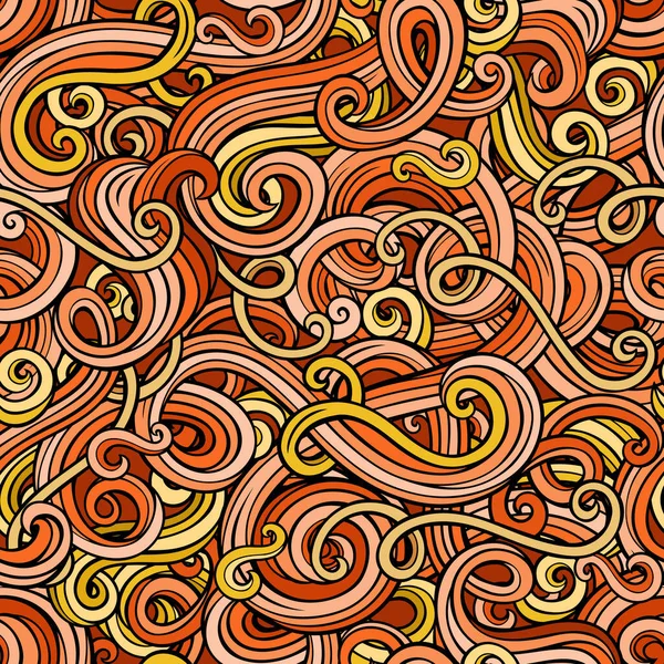 Dekoratif doodle soyut kıvırcık dikişsiz desen — Stok fotoğraf