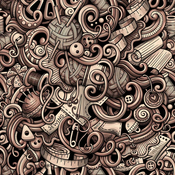 Cartoon niedliche Kritzeleien von Hand gezeichnet nahtlose Muster — Stockfoto