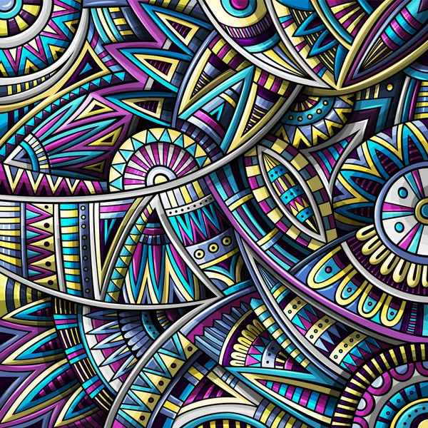 Patrón ornamental de alfombra étnica abstracta. Fondo de color vectorial . — Vector de stock
