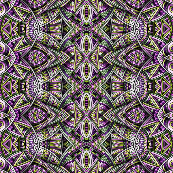 Abstracto patrón sin costura ornamental alfombra étnica. Vector fondo vintage . — Vector de stock