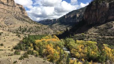 Tensleep Creek Wyoming sonbahar renkleri