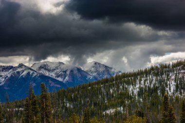 Galena Pass Idahoo testere dişi dağ manzarası