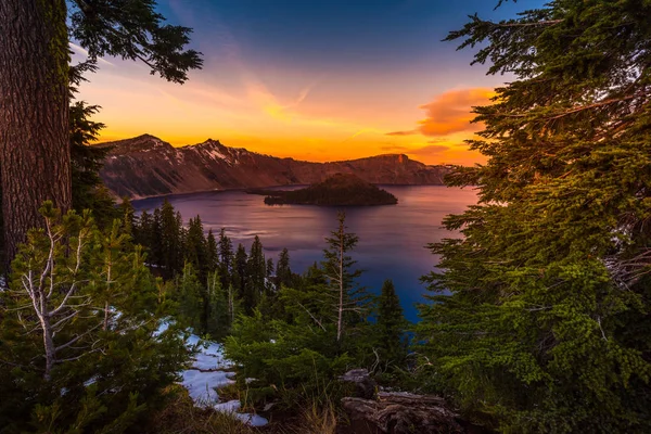 Oregon národní park Kráterové jezero — Stock fotografie