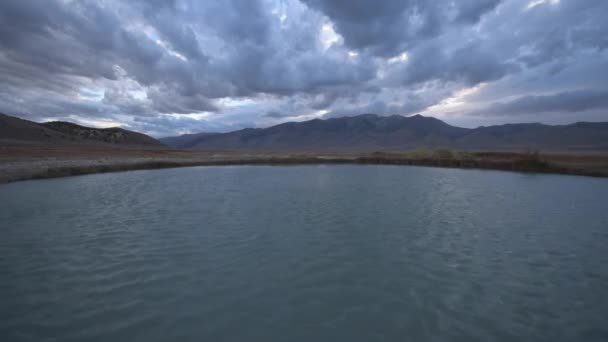 Hot Springs Nevada Ruby Valley after Sunset — Stock Video