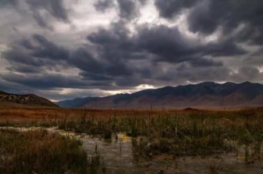 Hot Springs Nevada Ruby Vadisi günbatımı sonra
