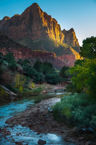 Zion National Park på Watchmen — Stockfoto