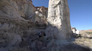 Wahweap Hoodoos Kanab yakınındaki keşfetmek backpacker kız