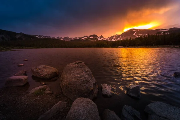 Lago Brainard ao pôr do sol — Fotografia de Stock