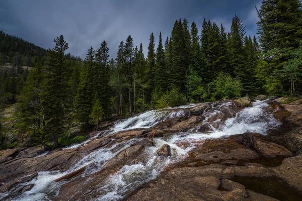 Jasper Creek Falls Colorado indický vrcholy divočiny — Stock fotografie