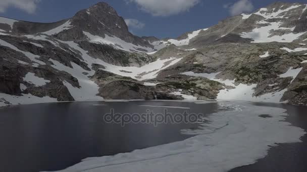 Modré jezero Mt mýtného v západu slunce krásné Colorado krajina — Stock video