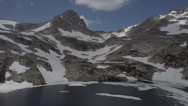 Blue Lake Mt Toll al atardecer Hermoso paisaje de Colorado — Vídeos de Stock