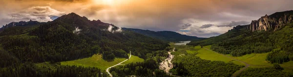 Срібні Джек водосховище, Gunnison повіту, Co-Панорама — стокове фото