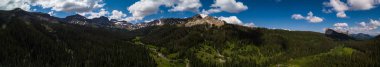 San Juan Mountains aerial panorama Colorado  clipart