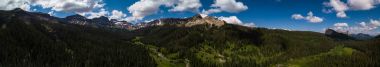 San Juan Mountains aerial panorama Colorado  clipart