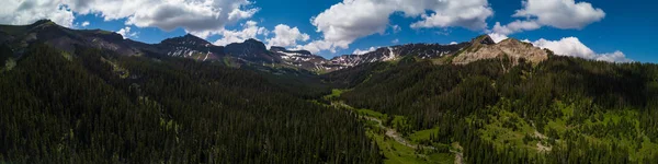 San Juan Montanhas panorama aéreo Colorado — Fotografia de Stock
