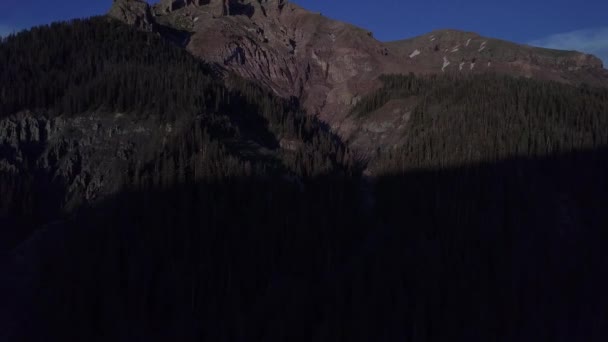 San Juan Mountains Zonsondergang Luchtfoto Colorado Uncompahgre National Forest — Stockvideo