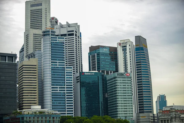 Singapura Juni 2018 Distrik Bisnis Singapura Pencakar Langit Yang Dilihat — Stok Foto