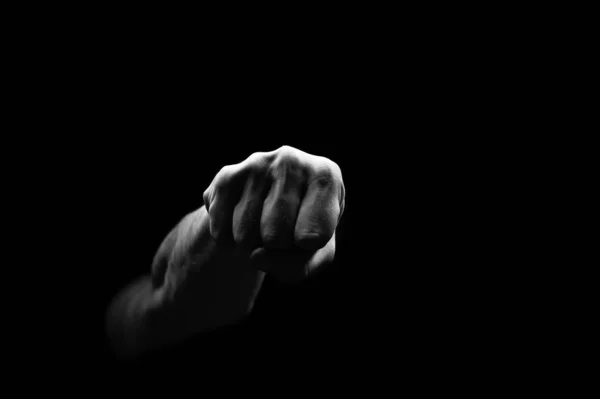 Fist Black Background — 스톡 사진