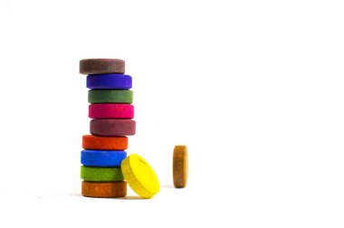 çok renkli kuru bir sütun.