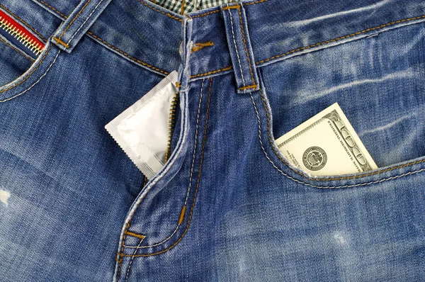 Money Your Pants Pocket — Stockfoto
